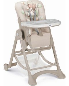 Seggiolone Pappa 6-36 Mesi Reclinabile con Ruote Beige - Campione