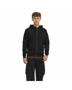 JACK JONES BRADLEY SWEAT ZIP HOOD NOOS BLACK