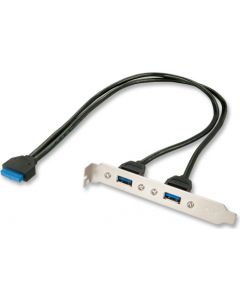 Cavo di interfaccia e adattatore 2 x USB 1 x 20 Way Header Grigio  33096