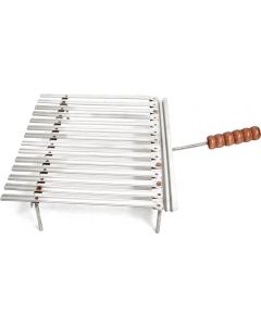 Griglia Graticola Acciaio Inox Barbecue cm 50x35 - BG72