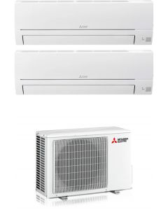 Climatizzatore Dual Split 9000+9000 Btu/h Classe A++/A+ MSZ HR 25+25