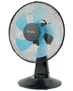 Ventilatore Da Tavolo 30cm con pale 3 Velocit&agrave colore Nero AR5ST30N