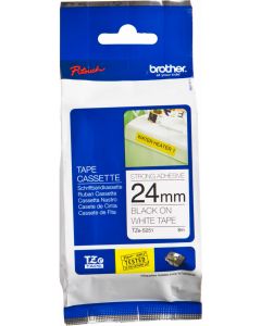 Nastro per Etichettatrice TZ 24mm Nero/Bianco ad resis TZeS251 TZES251