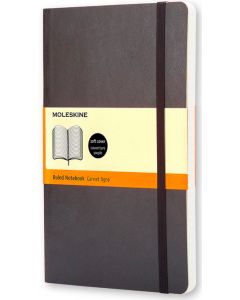 Taccuino Formato Large a Righe Con Copertina Morbida Nera QP616
