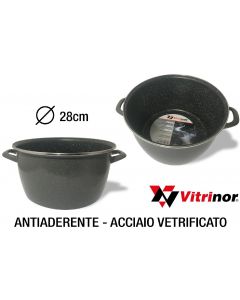 Casseruola Induzione 2 Manici cm 28 Acciaio Vetrificato