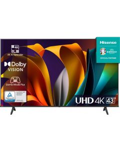 Smart TV 43&quot Display LED 4K UHD Sistema Vidaa Classe E Nero 43A6N