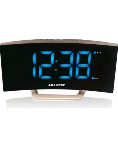 Sveglia Digitale LED da Comodino Display Curvo Snooze Nero SVE-234