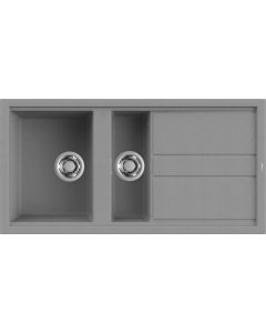 Lavello Cucina 1 Vasca e mezza Gocciolatoio 100x51 cm Cemento LGB47548