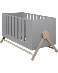 Lettino Culla Neonato in Legno Grigio/Legno naturale Swing