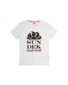 SUNDEK MINI NEW LOGO T-SHIRT GIROCOLLO CON STAMPA CAMOU