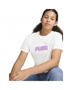 PUMA GIRLS LOGO CROPPED TEE