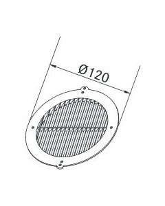 Griglia per Cappa Circolare di Uscita Accessorio &Oslash 120 mm 112.0040.374