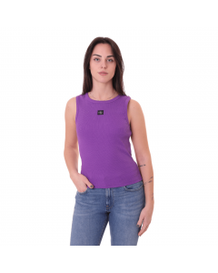 CALVIN KLEIN JEANS A-WOVEN LABEL 2X2 COTTON RIB T