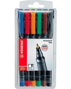 universal permanent 6 Pack Blu Marrone Verde Arancione Rosso 6 pz 842/6