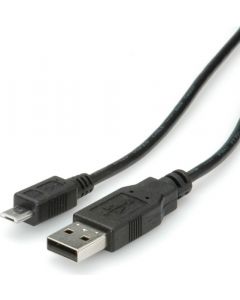 Cavo USB A USB Micro B Lunghezza 1,8 metri colore Nero RO11.02.8752