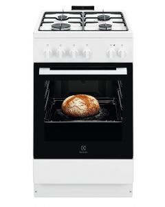 Cucina a Gas 4 Fuochi Forno Ventilato 50x60 cm Cl.A Bianco LKK500010W