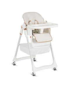 Lindo - Seggiolone Pappa 6M - 15Kg Reclinabile Richiudibile colore Bianco