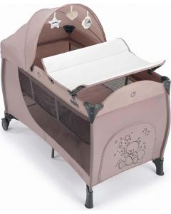 Lettino Culla Neonato da Campeggio Marrone con Orso Bolle - Daily Plus