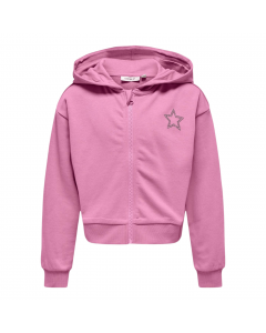 ONLY KIDS SMILLA L/S SHINE ZIP HOOD UB SWEAT