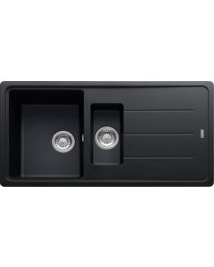 Lavello Cucina 1 Vasca e mezza 97 Cm Fragranite Nero 114.0276.134