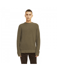 JACK JONES CCVIGGO WAFFLE KNIT CREW NECK SEA TURTLE