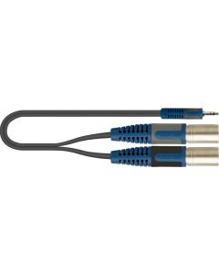 Cavo ROKSOLID RKSA192-5m j.3.5st-2 xlr/m Nero. Blu. Grigio RKSA/192-5