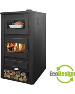 Stufa a Legna Idro con Forno 11,3 kW 261 mc Antracite 361530 Kaicco