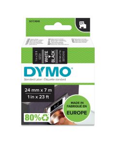 Nastro D1 24mmx7M Bianco/Nero S0721010