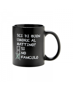 PIU' FORTY MUG NERA MATTINA UMORE