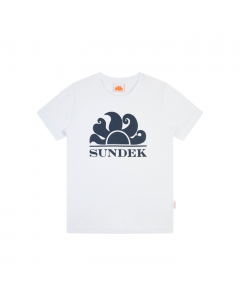 SUNDEK MINI NEW SIMEON LOGO T-SHIRT GIROCOLLO