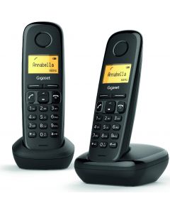 Telefono Cordless DUO Dect GAP 50 Voci Rubrica Id Chiamante A170 DUO/BK