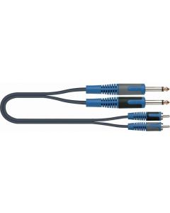 Cavo Audio Rksa 130 5 Jack Rca ROK SOLID SERIES Blu e Nero 5m 30 00286