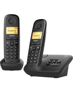 Telefono Cordless duo DECT GAP Vivavoce Segreteria + 2&deg Cordless A-270 A