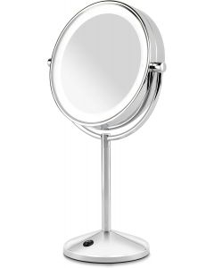 Specchio luminoso a LED Infrandimento 1x/10x a Batterie Cromo - 9436E