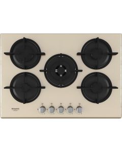 Piano Cottura 5 Fuochi a Gas 73 cm Champagne HAGD 72S/CH