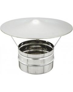 Fumaiolo fisso cappello cinese inox d.14 cm comignolo tubature Stufa camino