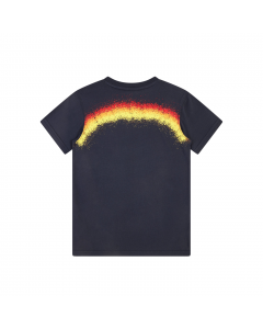 SUNDEK T-SHIRT MANICA CORTA CON RAINBOW EFFETTO SPRAY SUL RETRO