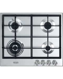 Piano Cottura 4 Fuochi a Gas 60 cm De Longhi Piano Inox NSL460X