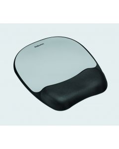 Mouse pad Poggiapolso Tappetino mouse Nero / Argento 9175801