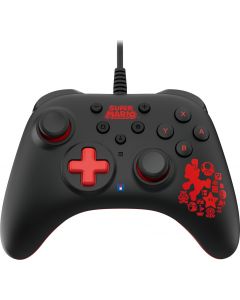 Controller Gamepad Cablato Compatibile per Switch Mario Edition colore Nero e Ro