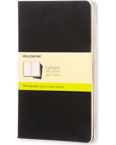 Confezione 3 Cahier Journal Large Black Plain QP318