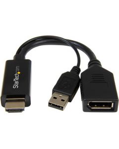 Adattatore Convertitore HDMI 4K a DisplayPort alimentato via USB HD2DP