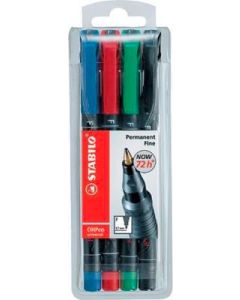 OHPen universal permanent 4 Pack Blu Verde Rosso 4 pz 842/4
