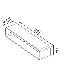 Raccordo Rettangolare per Tubi Cappa Aspirante 226x52x60 mm 112.0040.337