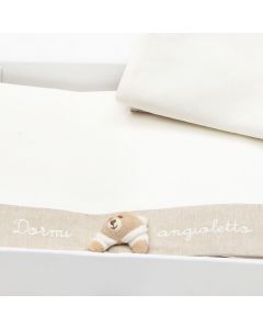 Lenzuola Lettino Mini Me Neonato Set Letto Federa/ Sopra/Sotto Ecr&ugrave - Tato