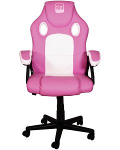 Sedia da gaming in Ecopelle Rosa / Bianco 90558P MX12