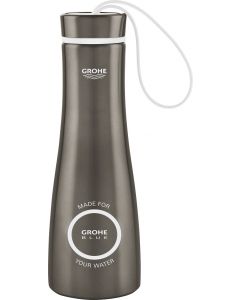 Bottiglia Termica 450 ml in Acciaio Grafite Spazzolato 40 848 AL0 Blue