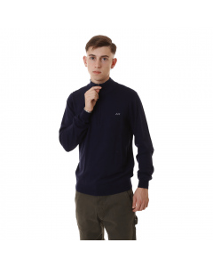 SUN68 HALF ZIP SOLID