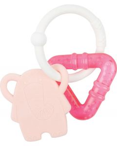 Massaggiagengive Neonato Rinfrescante Silicone Acqua Rosa Animaletti