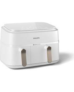 Friggitrice ad Aria Doppio Cestello 9 Litri 2750 Watt Bianco Serie 3000